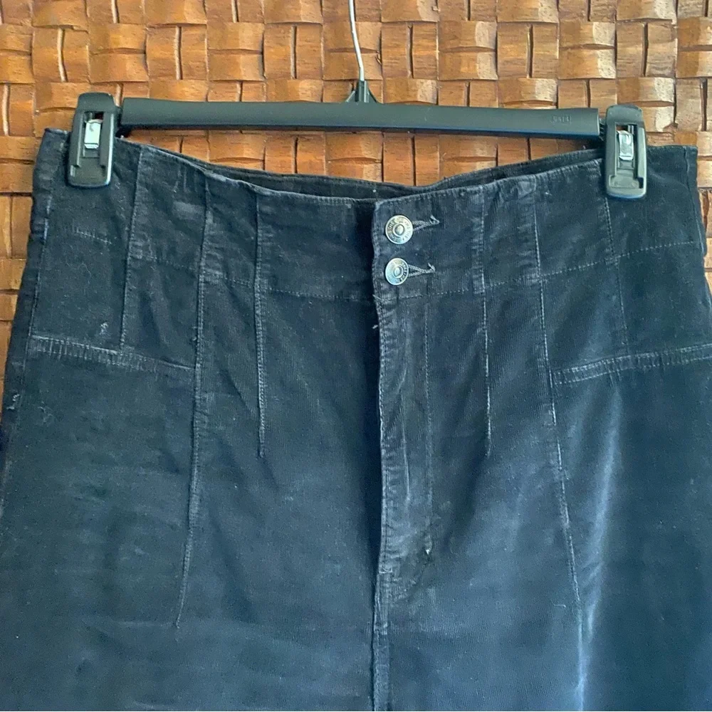 Free People Black Flared Corduroy Flare Jeans- Jayde Cord Flare Jeans 32 - Picture 5 of 9